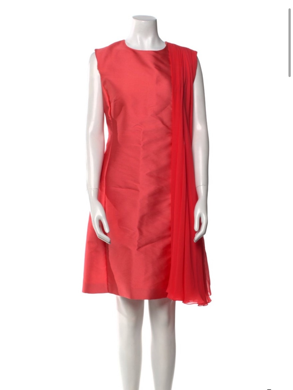 MaxMara Womans Coral Red Fit-and-Flare Dress